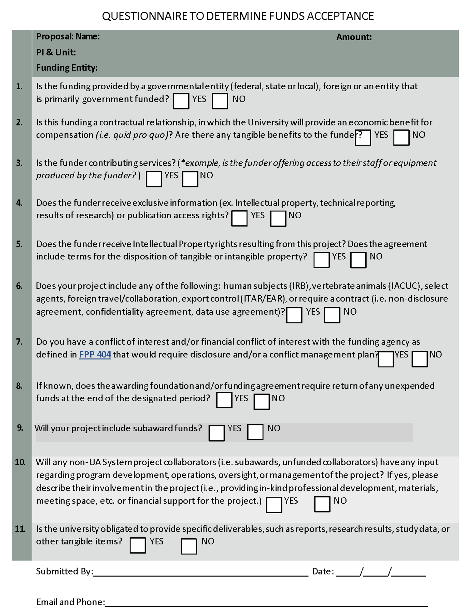 questionnaire